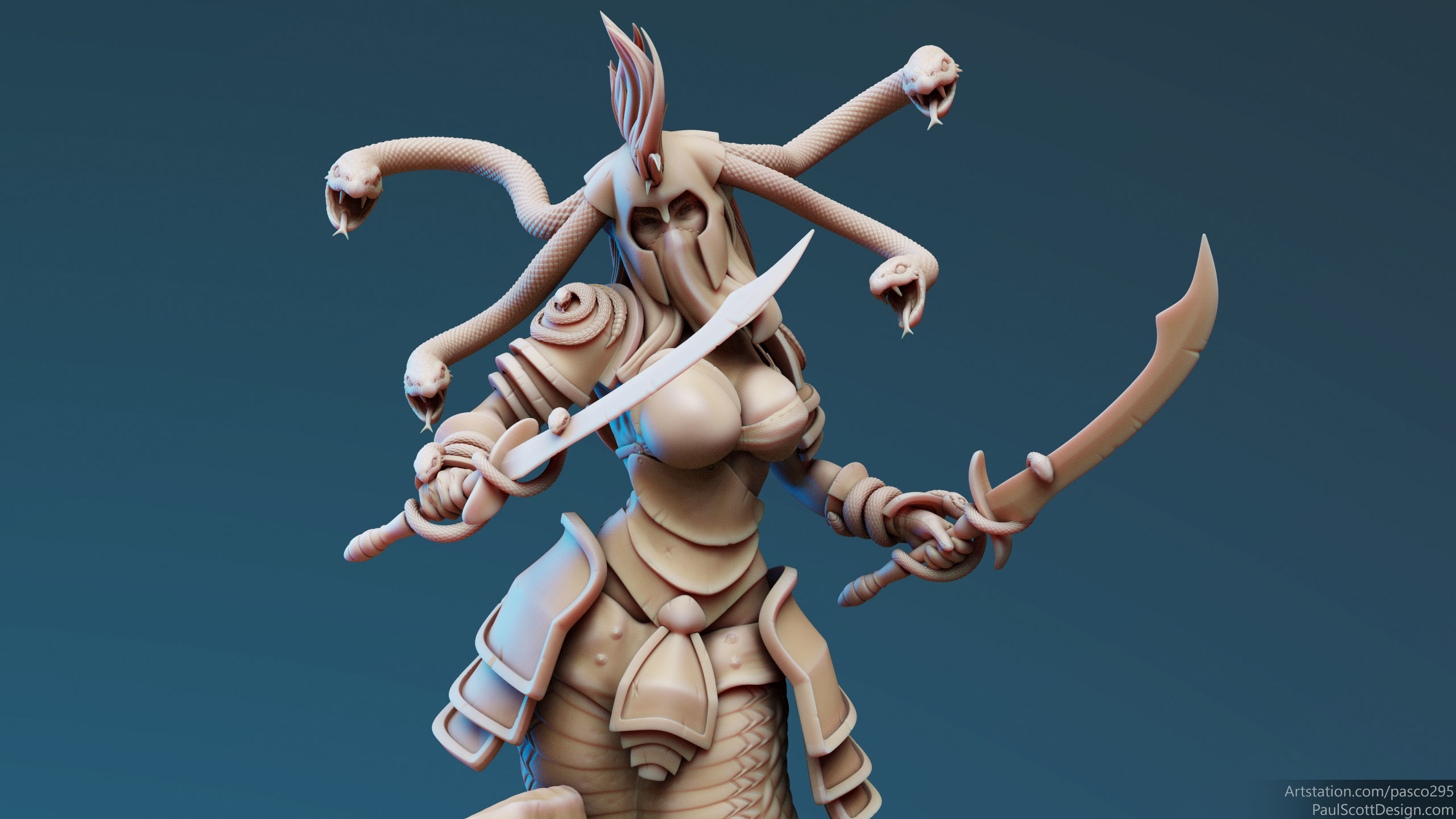 3D Printable Medusa Elites Bundle Swords 3D print model_11