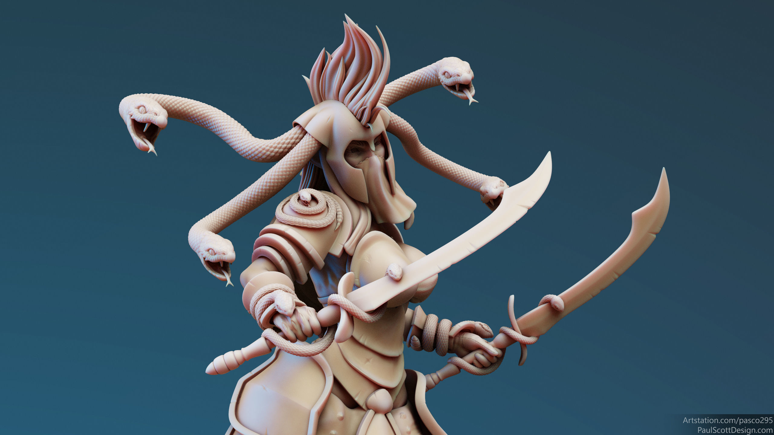 3D Printable Medusa Elites Bundle Swords 3D print model_12