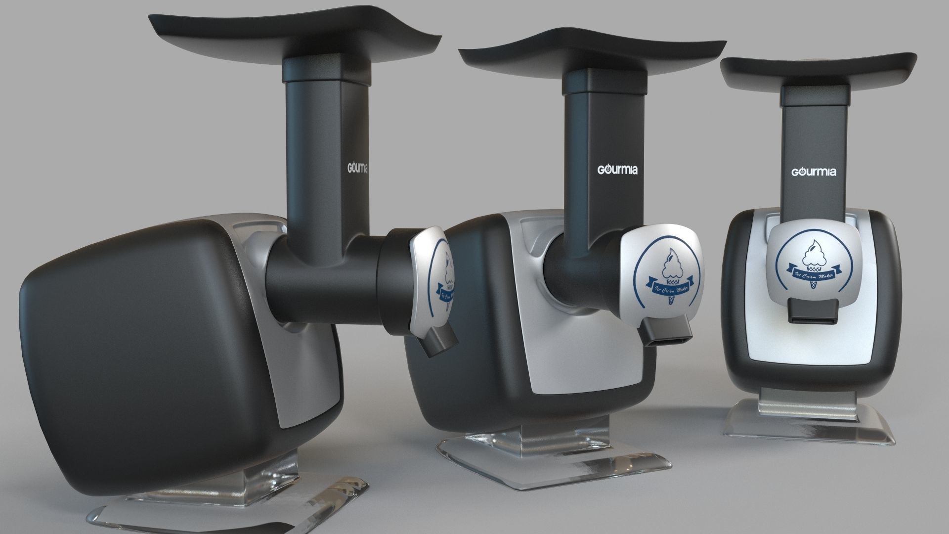 Gourmia Frozen Sorbet Maker 3D model_2