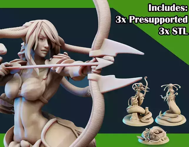3D Printable Medusa Elites Bundle Longbow 3D print model