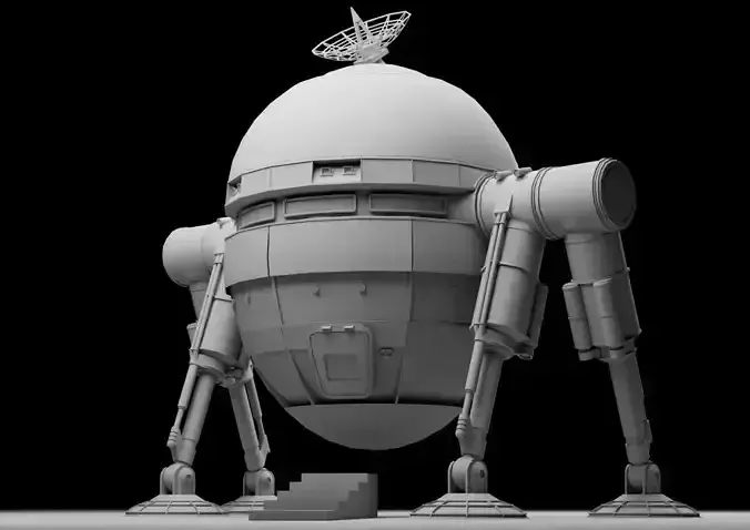 Space egg Low-poly 3D model