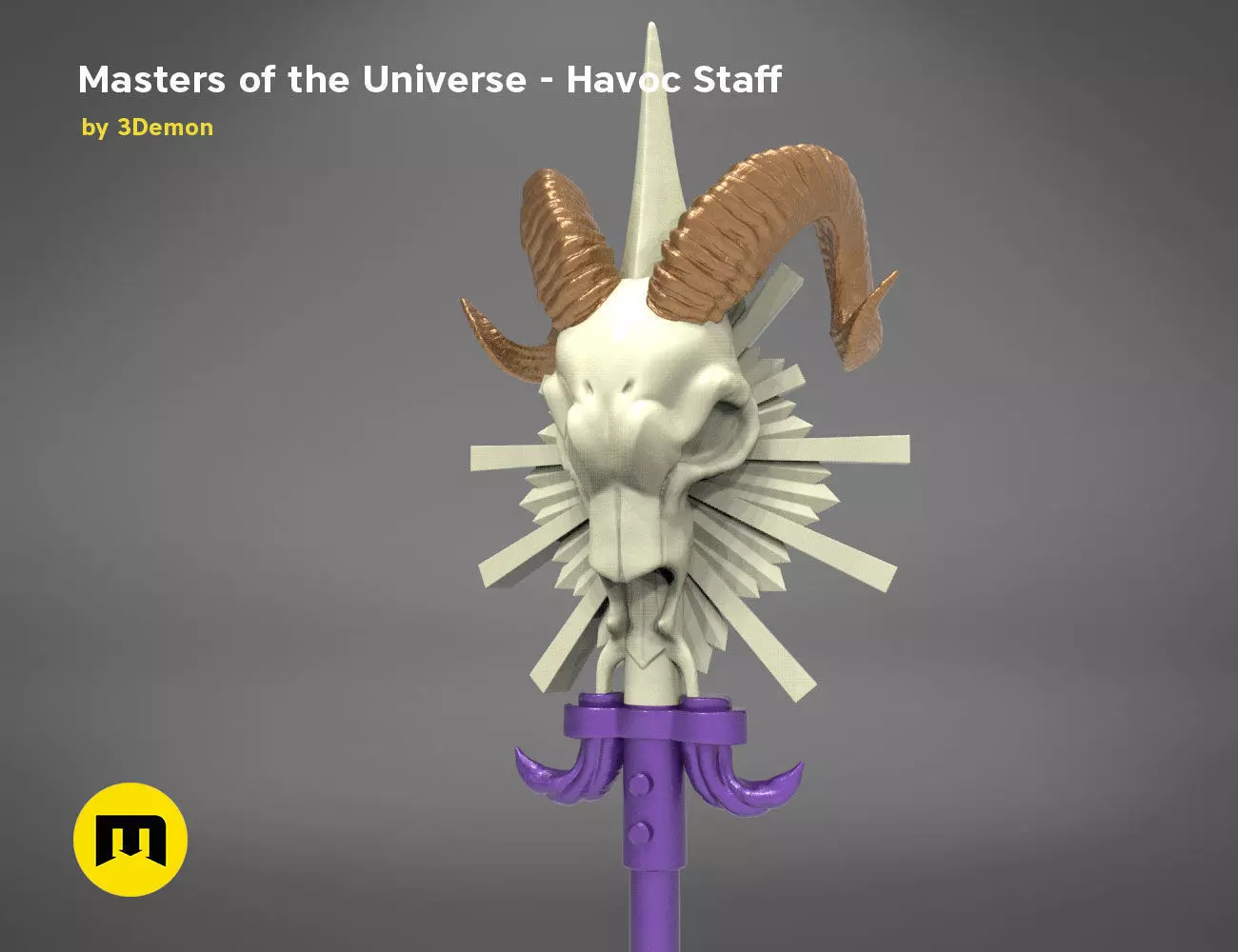 Masters of the Universe  Havoc Staff 3D print model_0