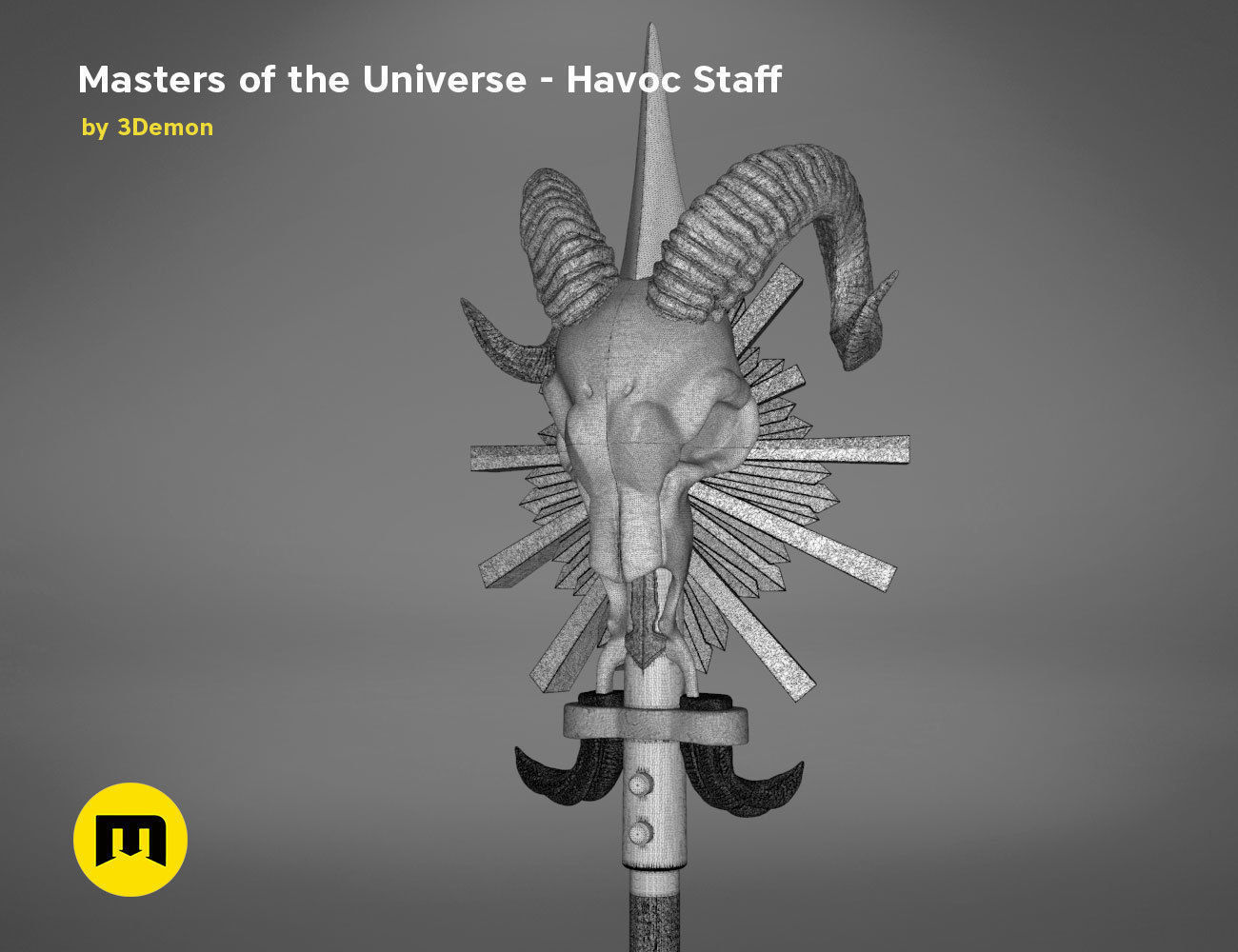 Masters of the Universe  Havoc Staff 3D print model_18