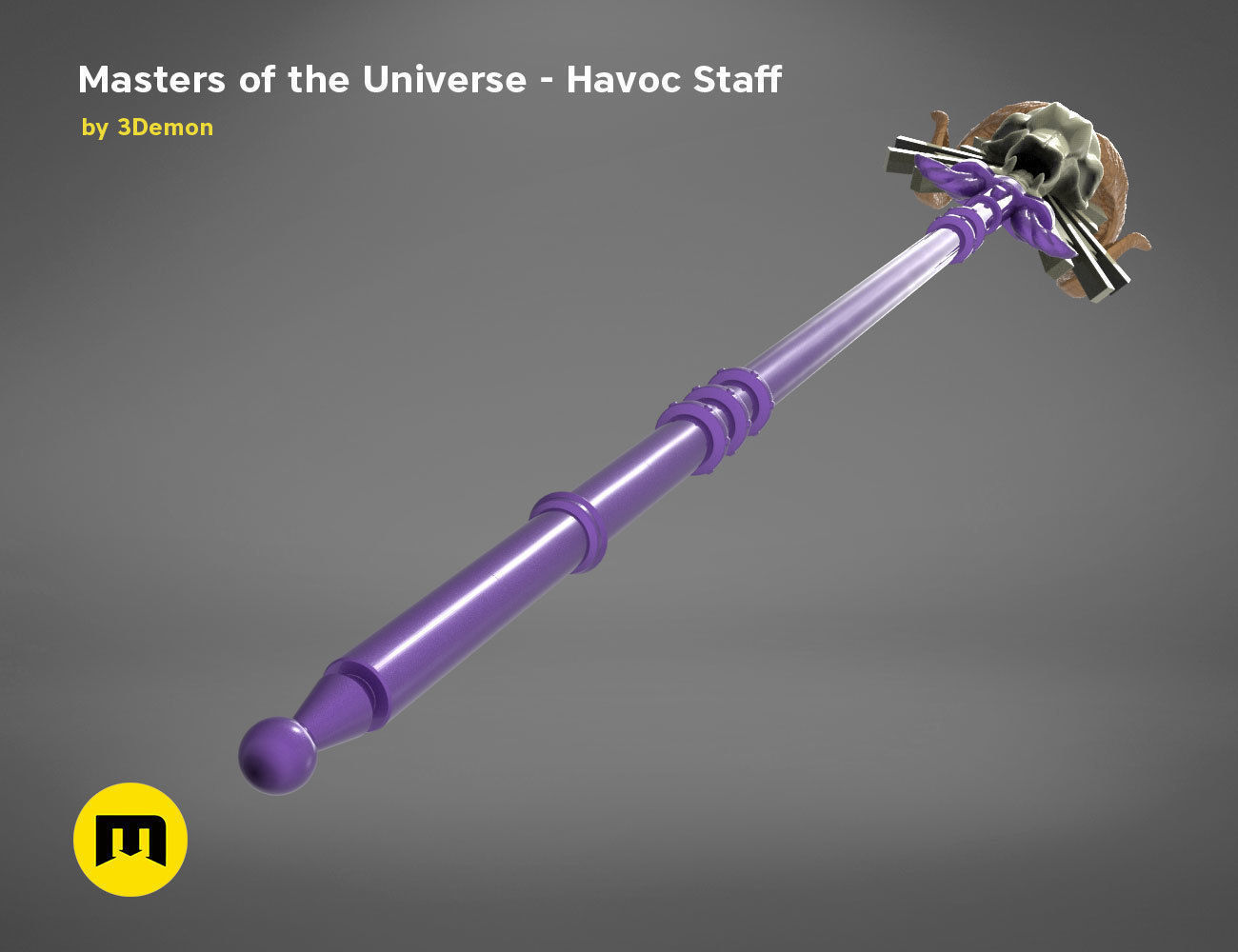 Masters of the Universe  Havoc Staff 3D print model_2