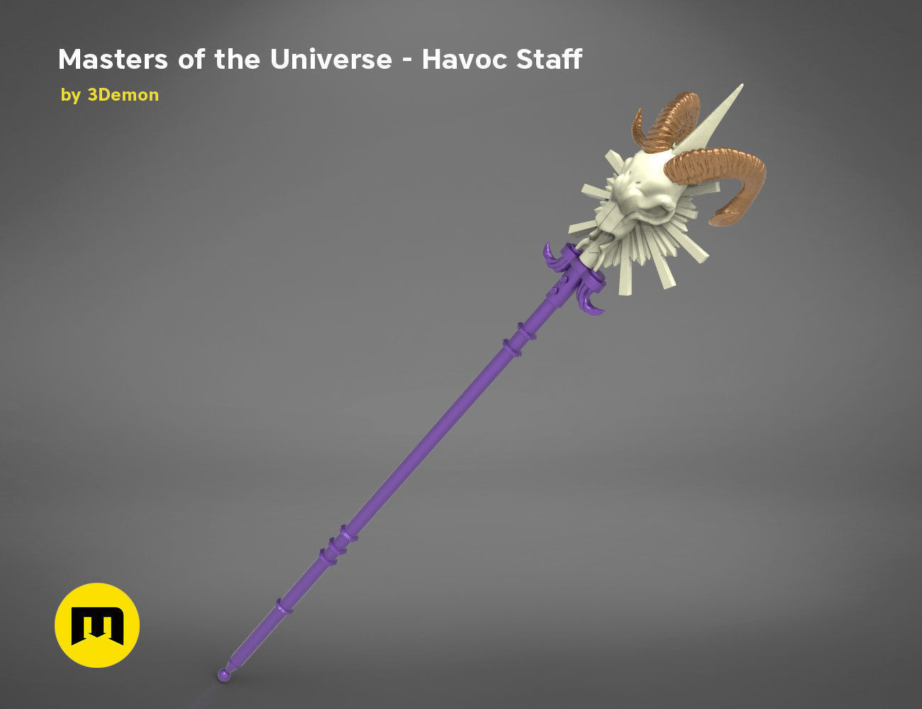 Masters of the Universe  Havoc Staff 3D print model_1