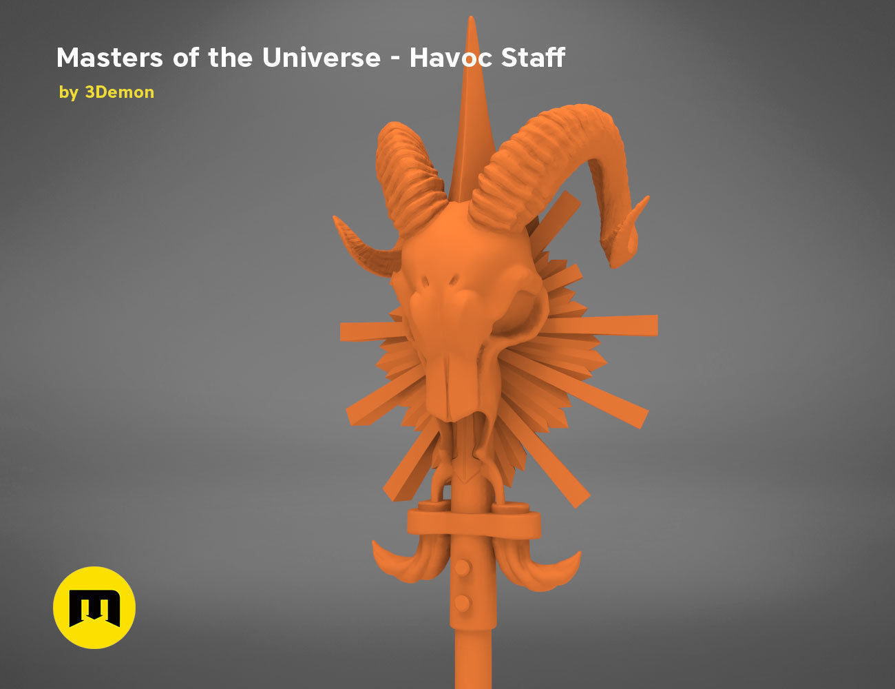 Masters of the Universe  Havoc Staff 3D print model_17