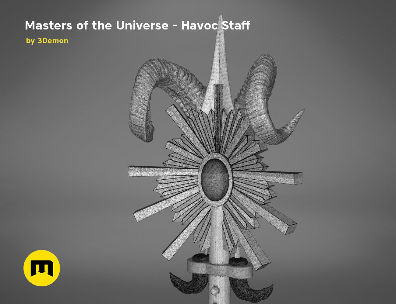 Masters of the Universe  Havoc Staff 3D print model_16
