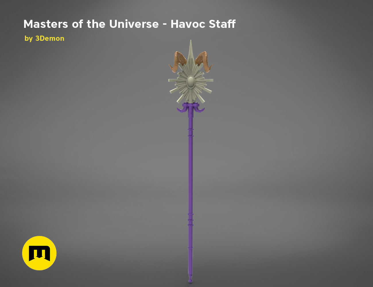 Masters of the Universe  Havoc Staff 3D print model_5