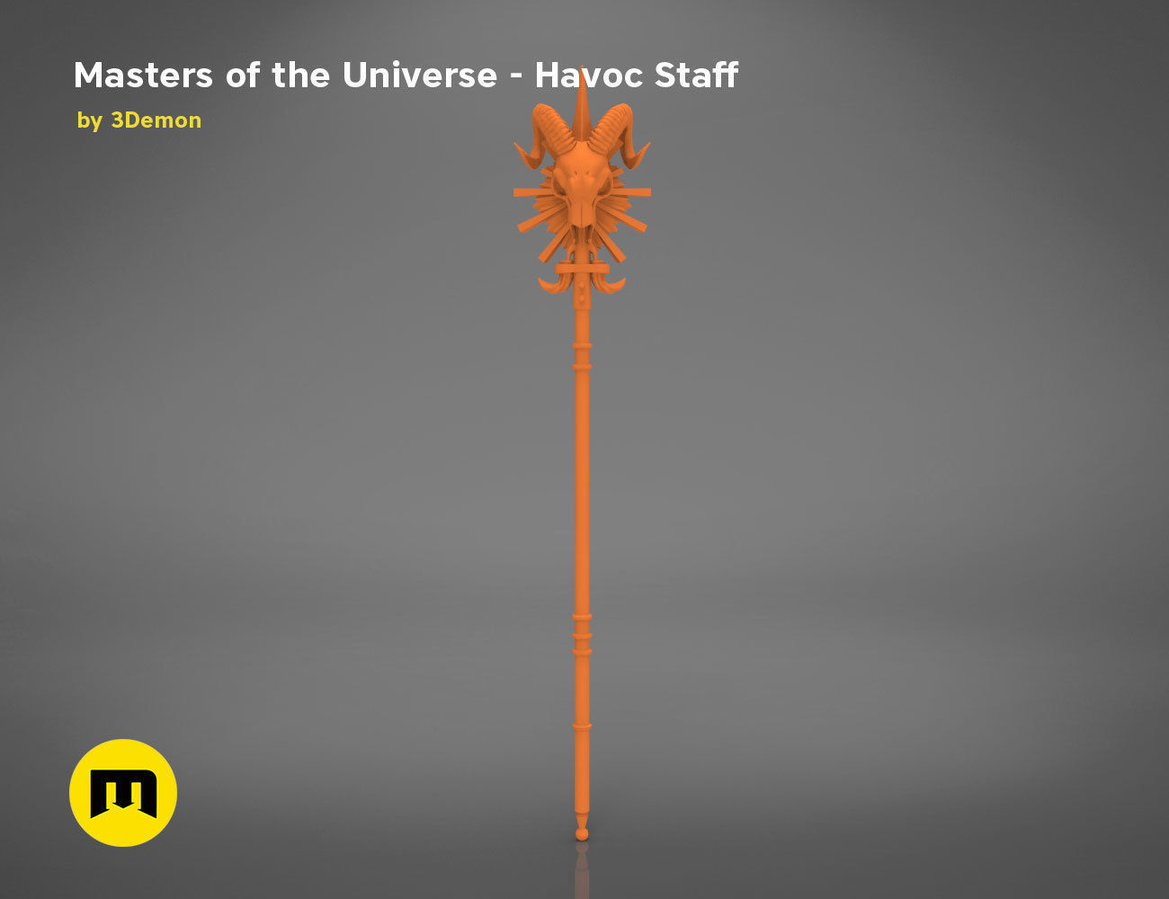 Masters of the Universe  Havoc Staff 3D print model_9