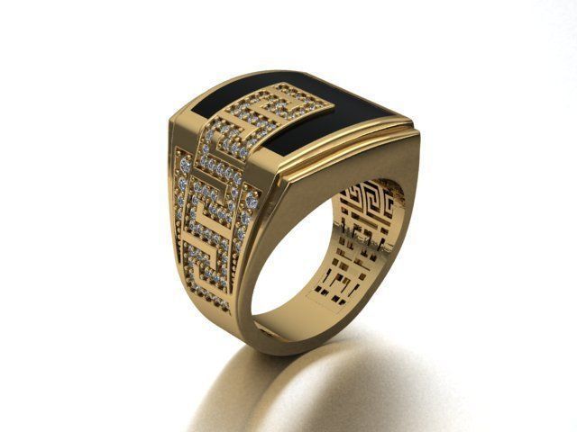 men ring 3D print model_14