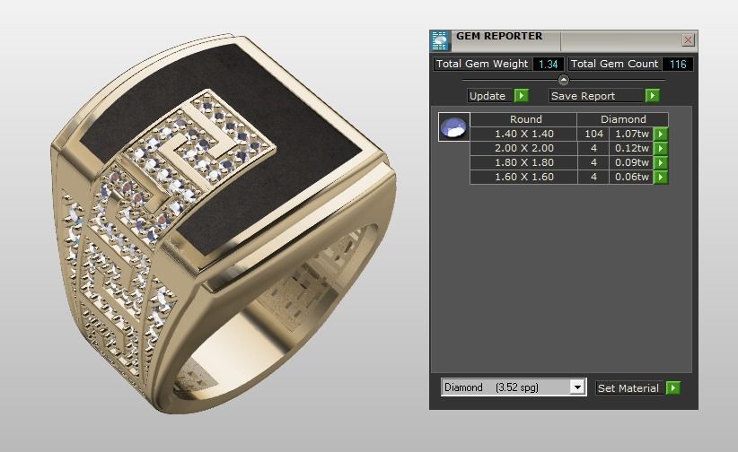 men ring 3D print model_2