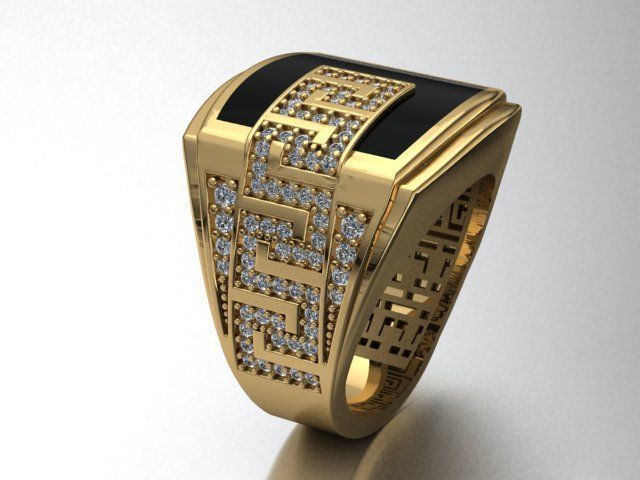 men ring 3D print model_16