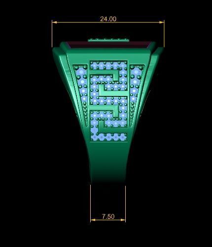 men ring 3D print model_15