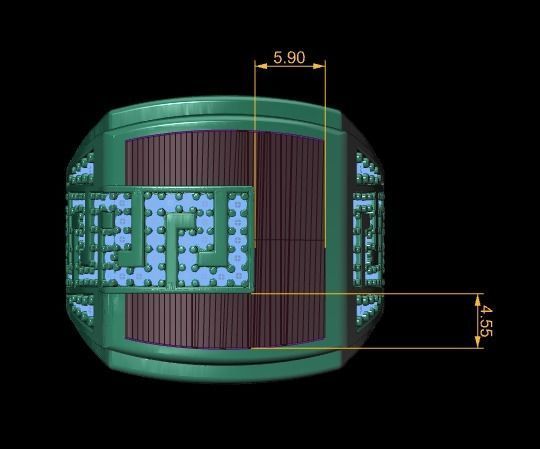 men ring 3D print model_9