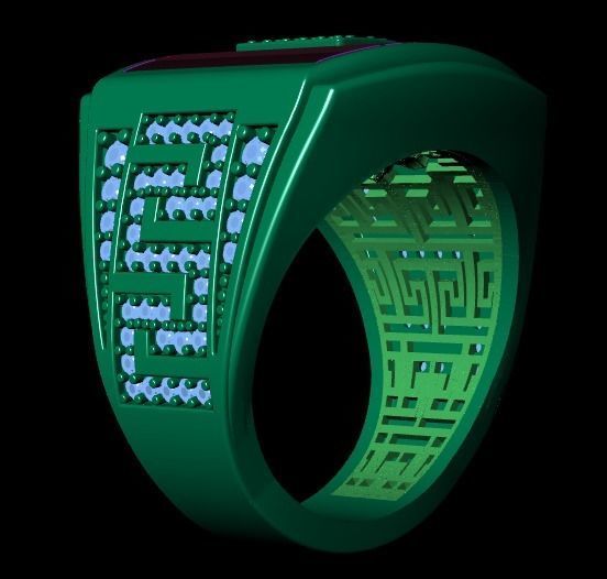 men ring 3D print model_17