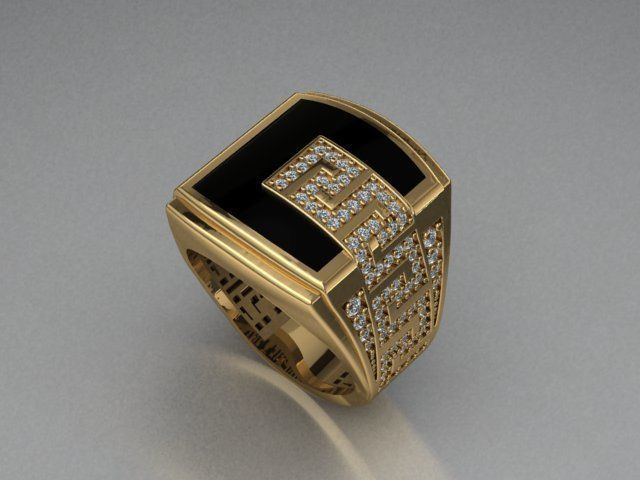 men ring 3D print model_4