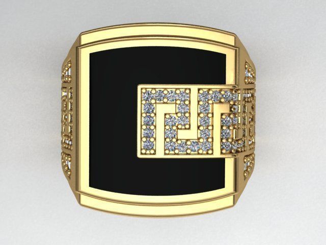 men ring 3D print model_3