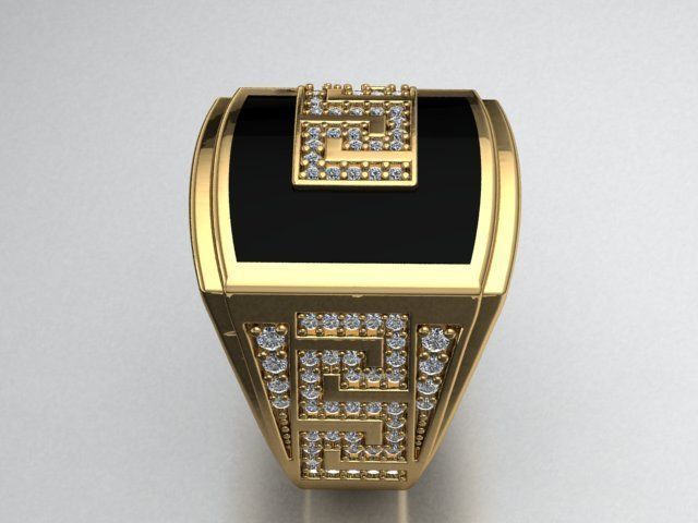 men ring 3D print model_6