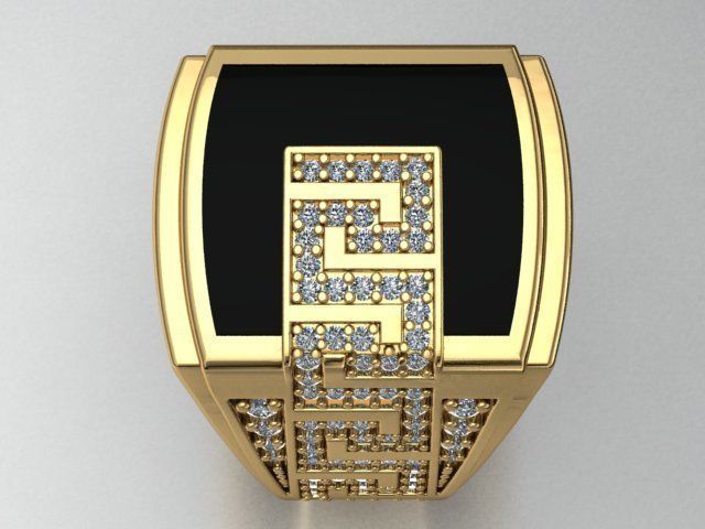 men ring 3D print model_5