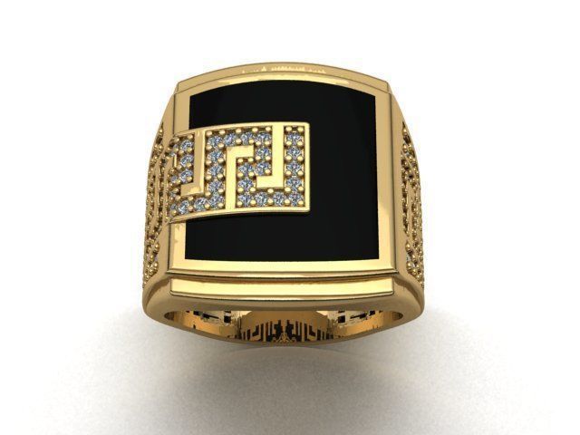 men ring 3D print model_8