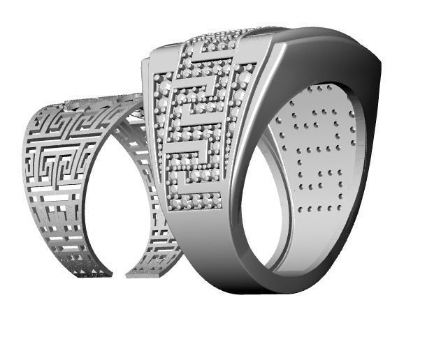 men ring 3D print model_19