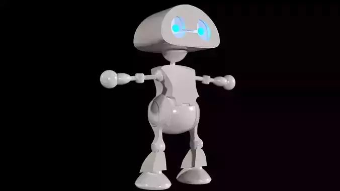 cute robot  Low-poly 3D model