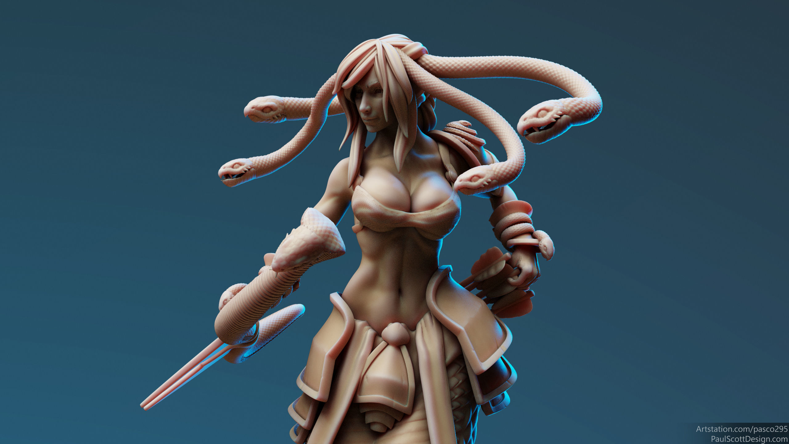 3D Printable Medusa Elite Longbow Pose 2 3D print model_5