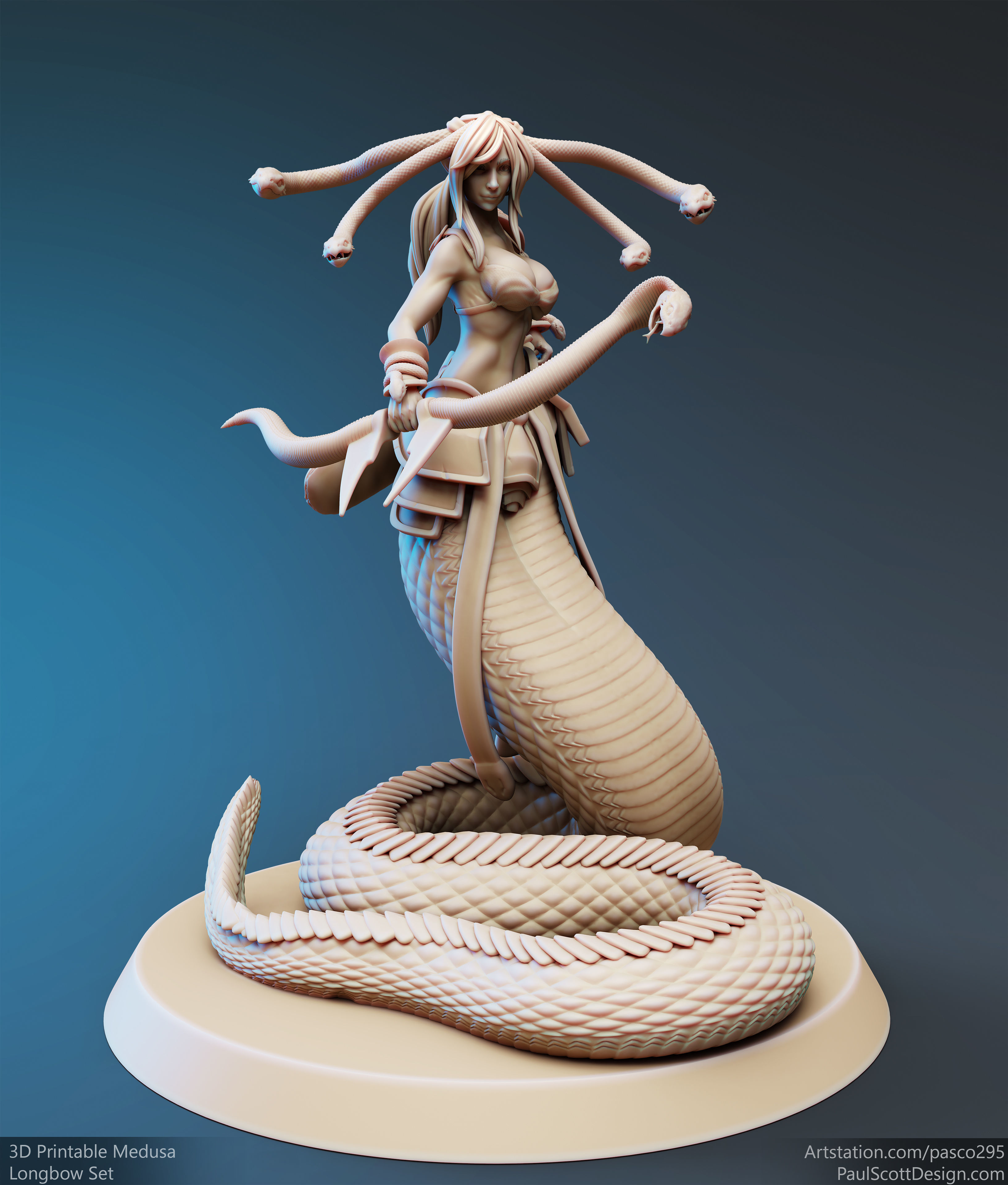 3D Printable Medusa Elite Longbow Pose 2 3D print model_3