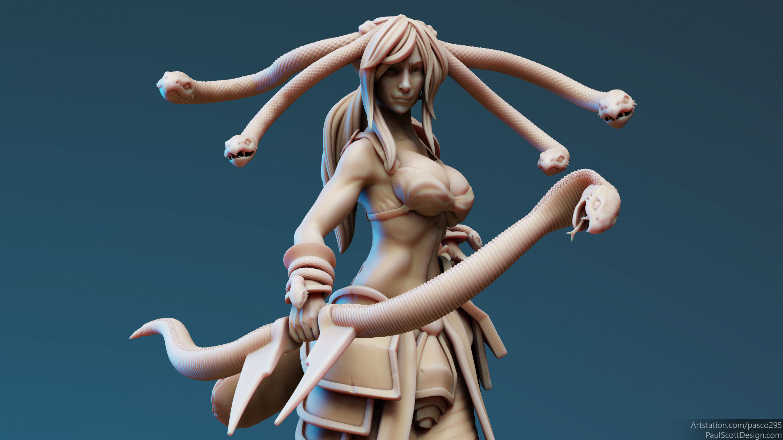 3D Printable Medusa Elite Longbow Pose 2 3D print model_4