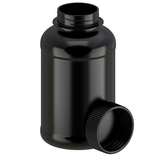 Plastic Bottle Black 01 3D model