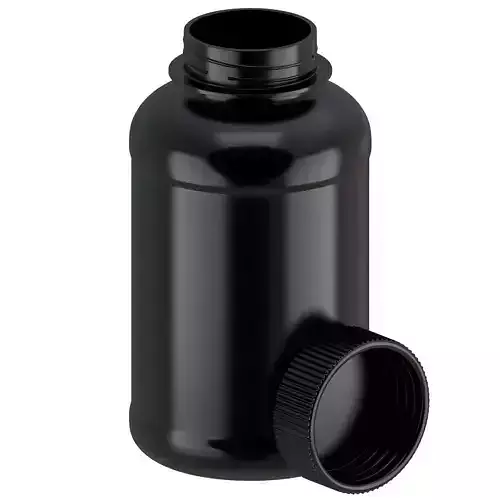 Plastic Bottle Black 01