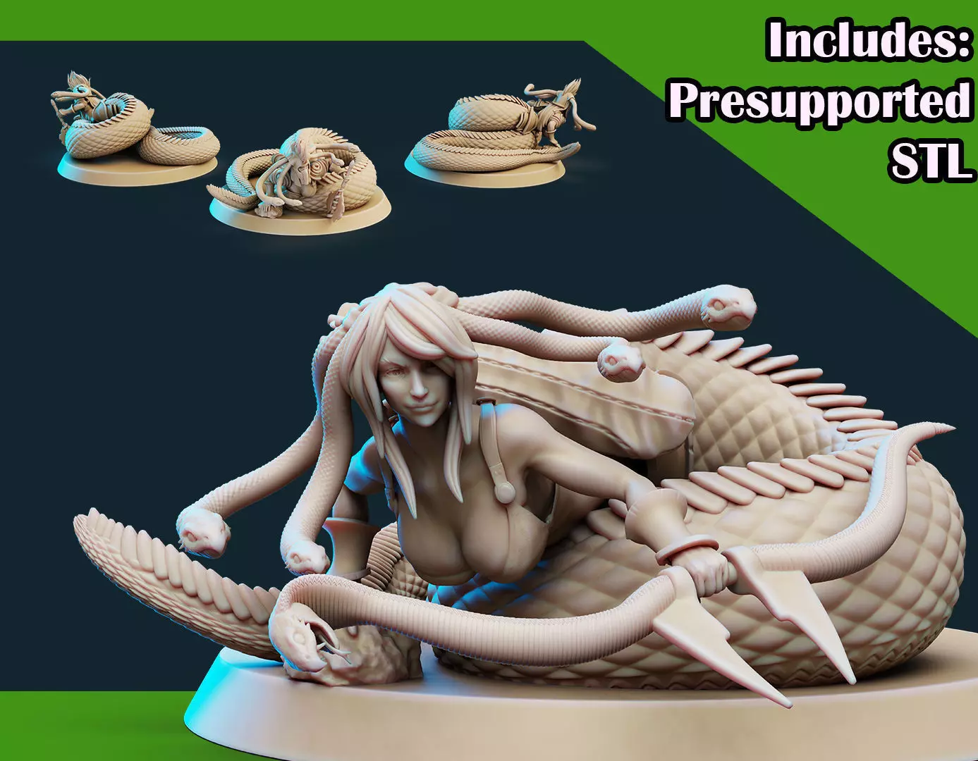 3D Printable Medusa Elite Longbow Pose 3 3D print model_0