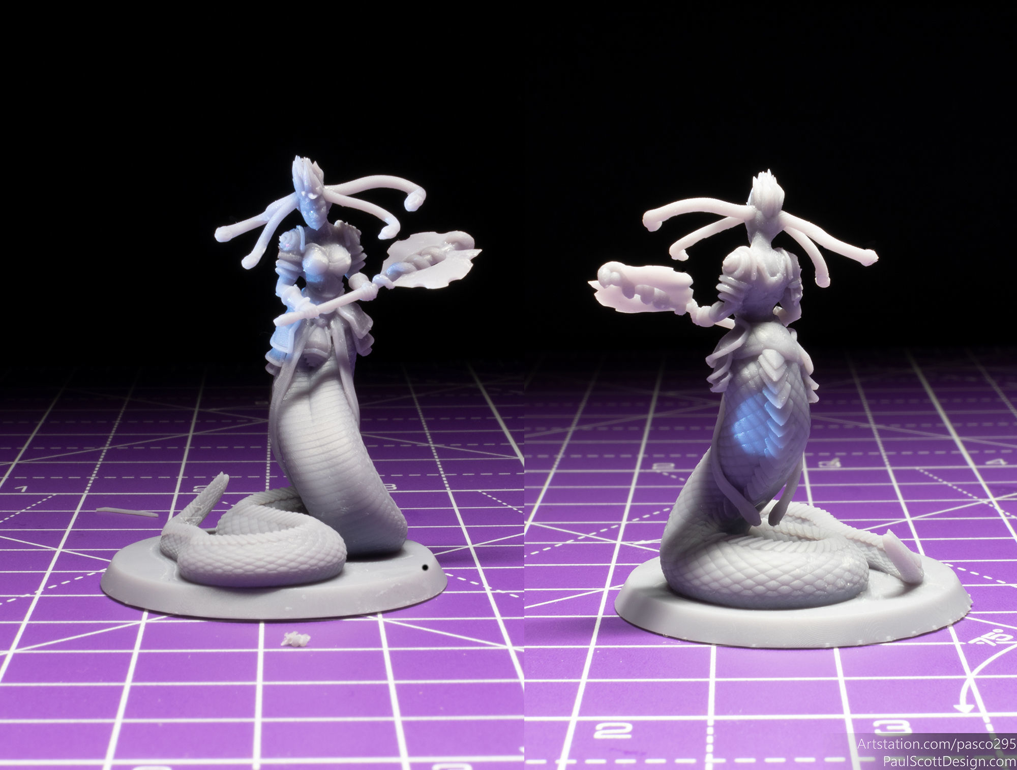 3D Printable Medusa Elite Battle Axe Pose 1 3D print model_6