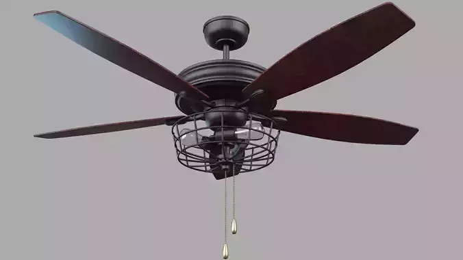 52inch Glenpool 5 - Blade Caged Ceiling Fan with Pull Chain