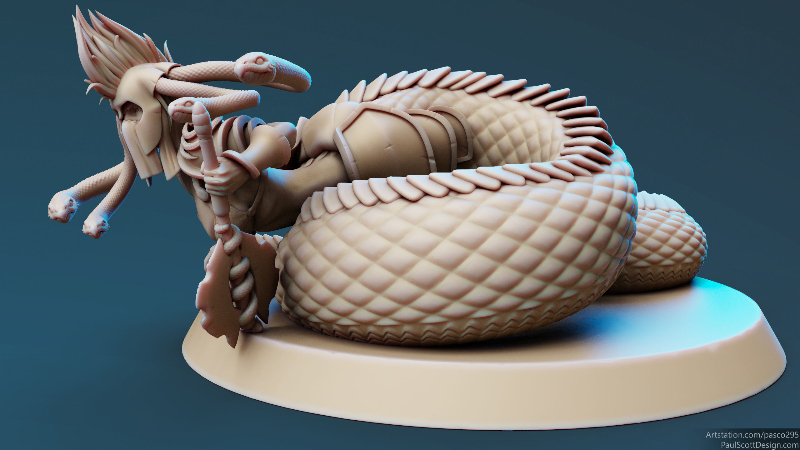 3D Printable Medusa Elite Battle Axe Pose 3 3D print model_5