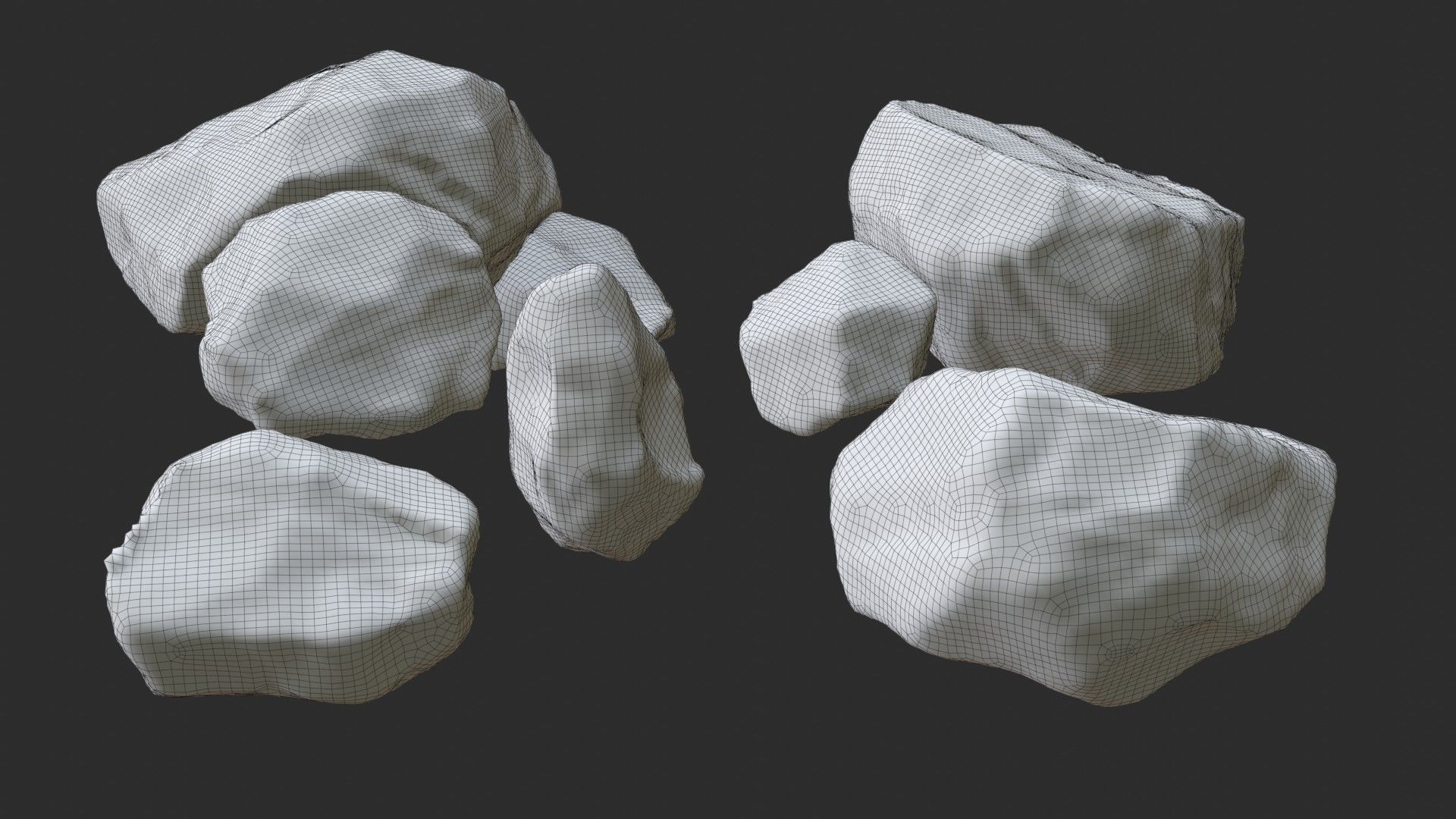 Sandstone Rocks Pack 01 Low-poly 3D model_8