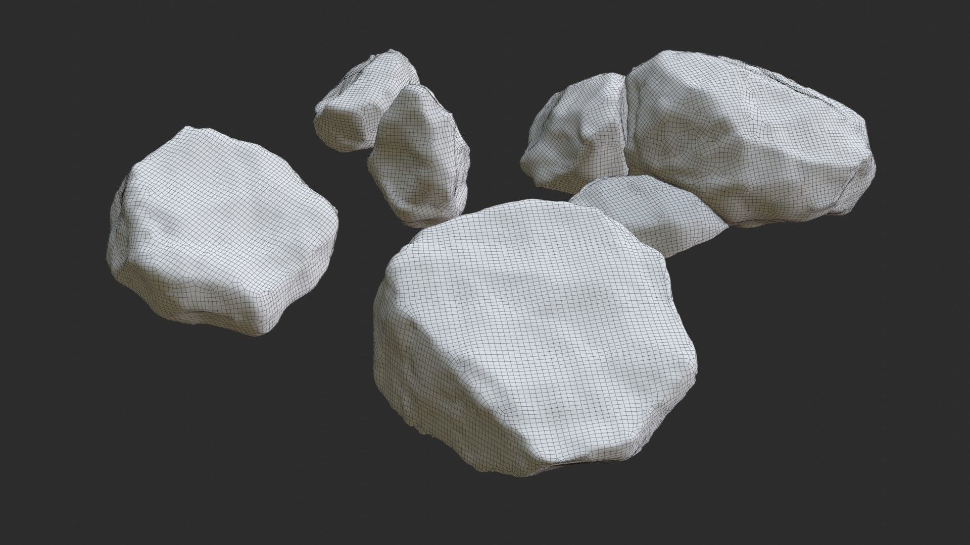 Sandstone Rocks Pack 01 Low-poly 3D model_10