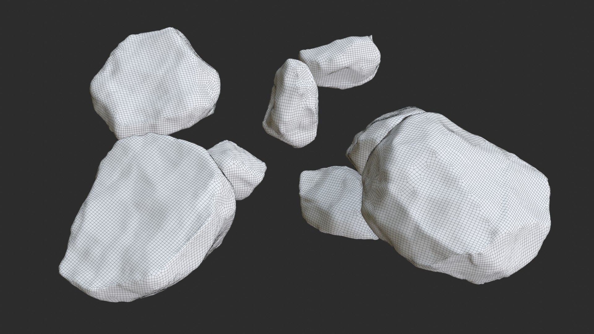 Sandstone Rocks Pack 01 Low-poly 3D model_11