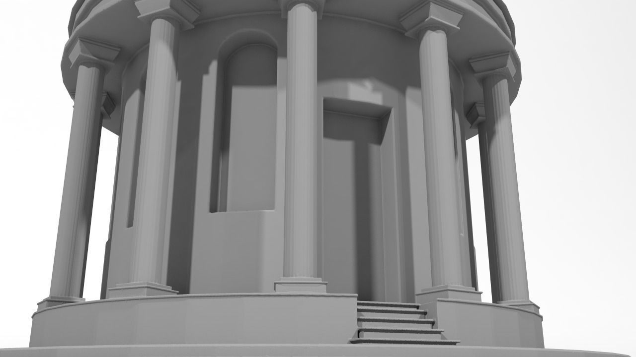 Temple column 3D print model_1