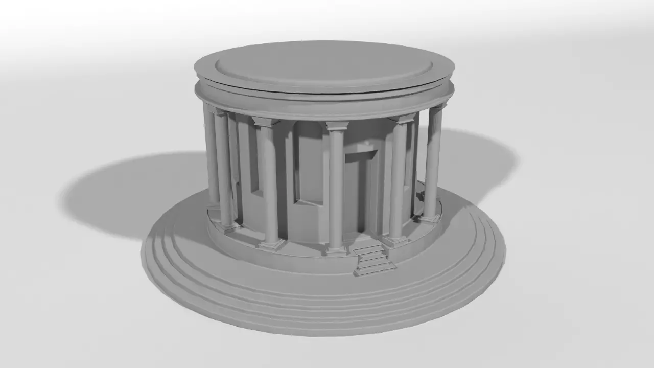 Temple column 3D print model_0
