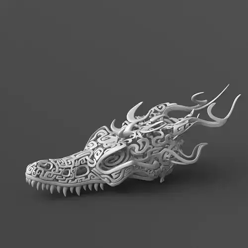 Filigree Dragon Skull 3D print model