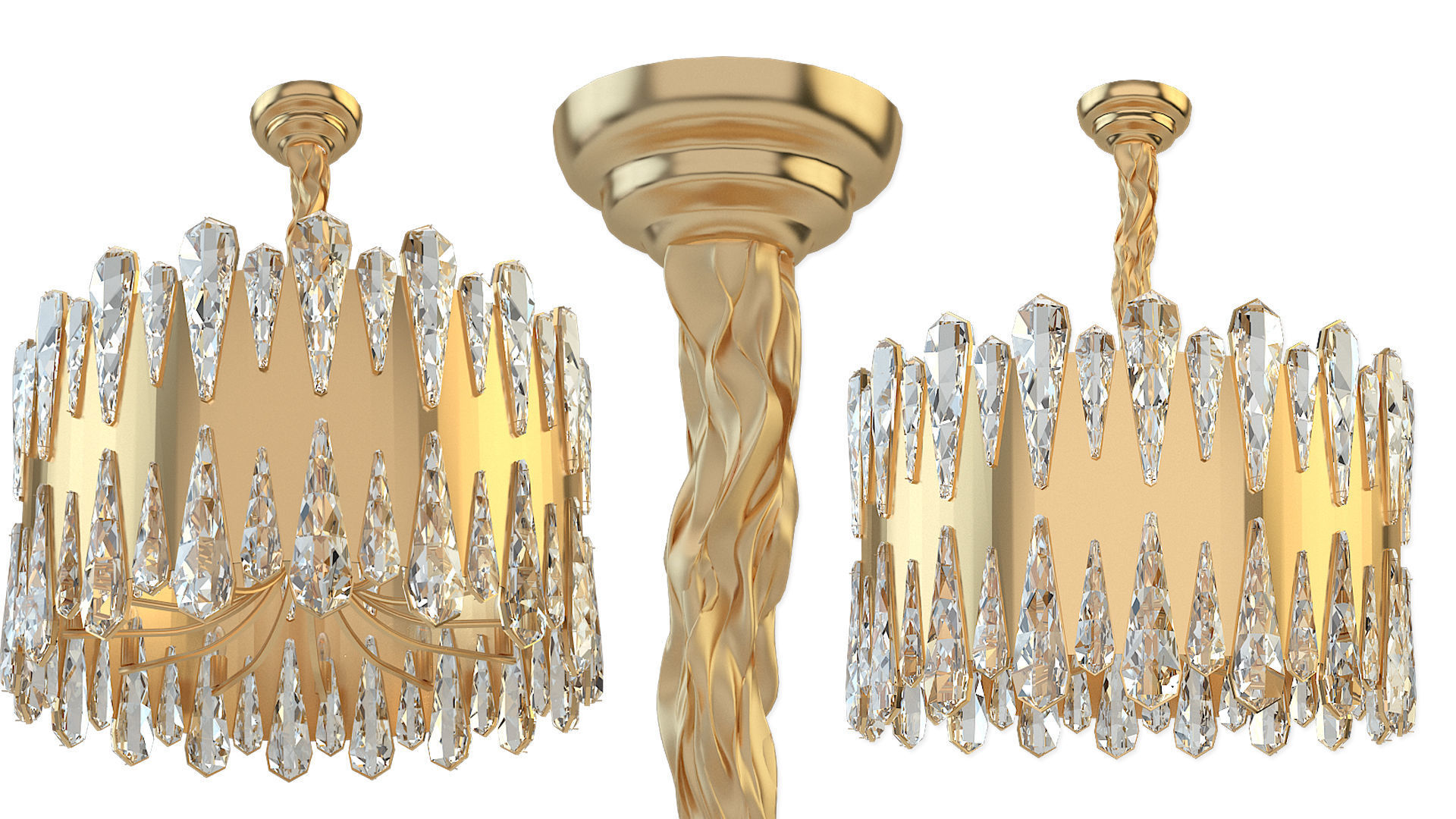 Crystal pendant lamp Ali D50 3D model_3