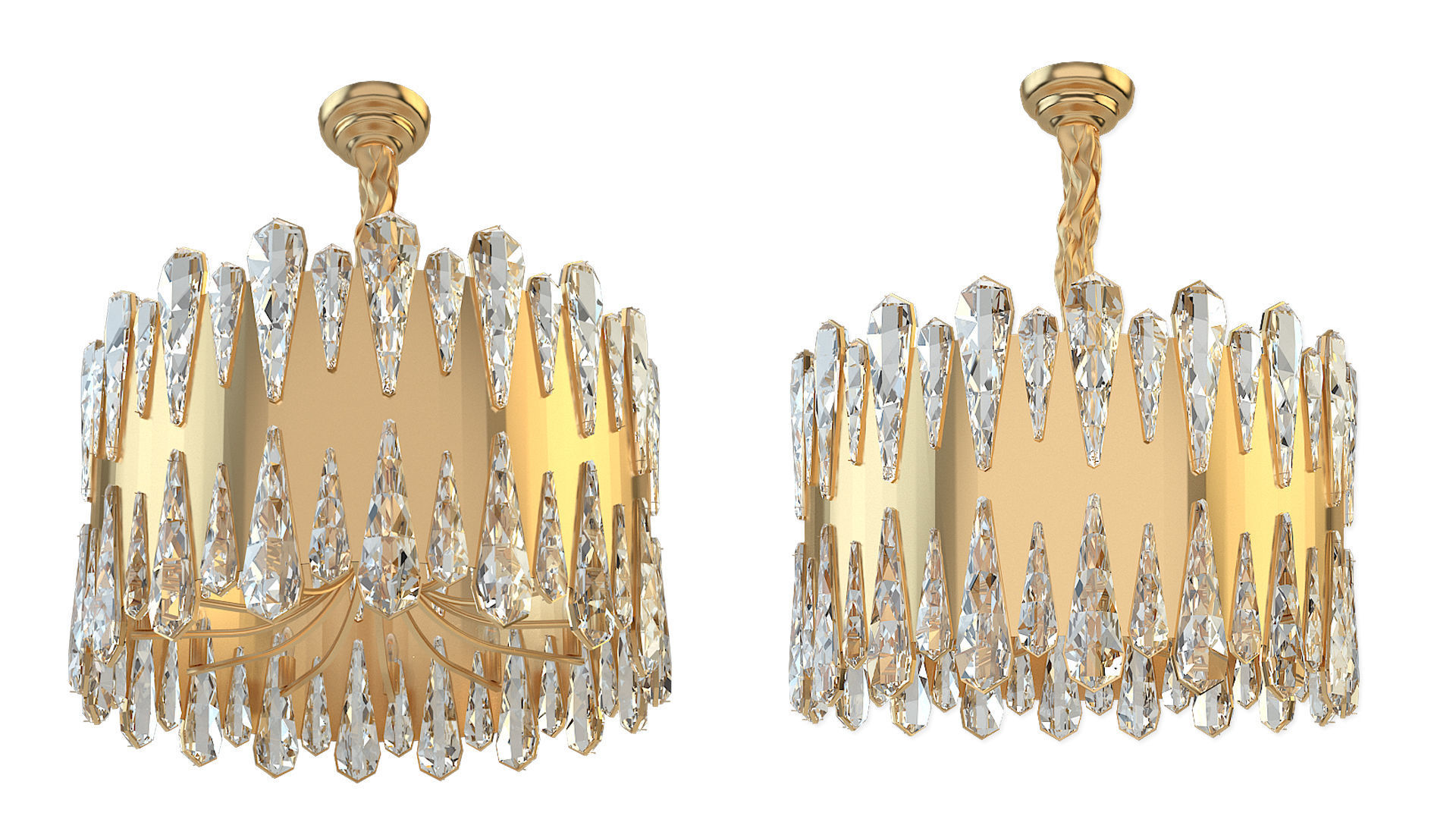 Crystal pendant lamp Ali D50 3D model_1