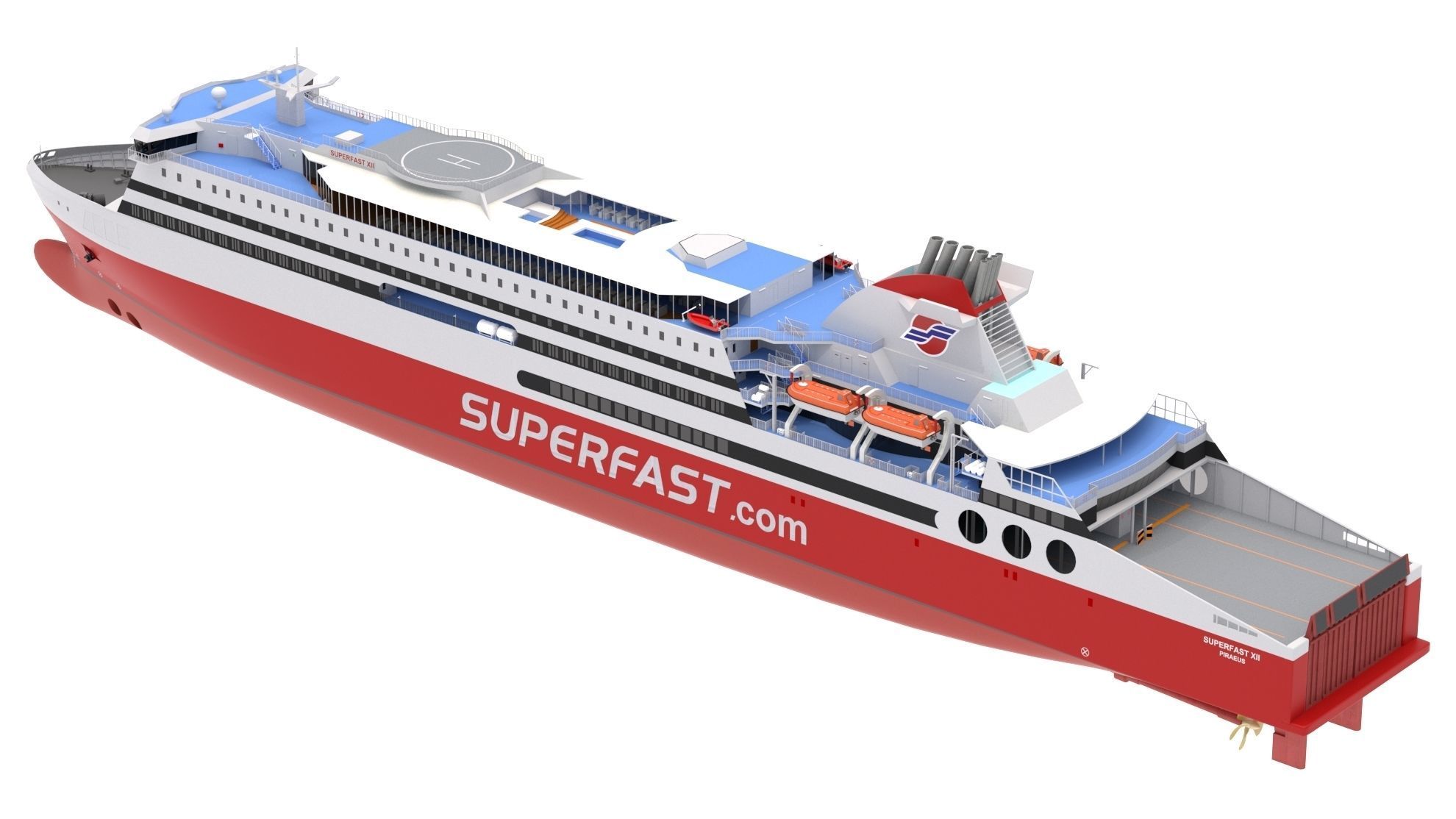 Ship Superfast XII - Superfast Ferries 3D model_5