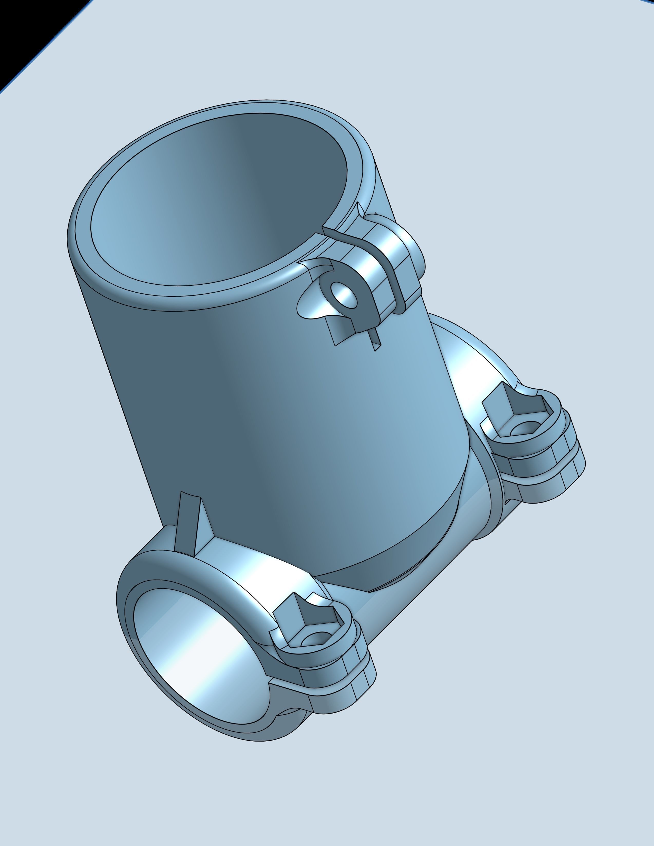 Connector pipes for Tarot Landing Gear 3D print model_7