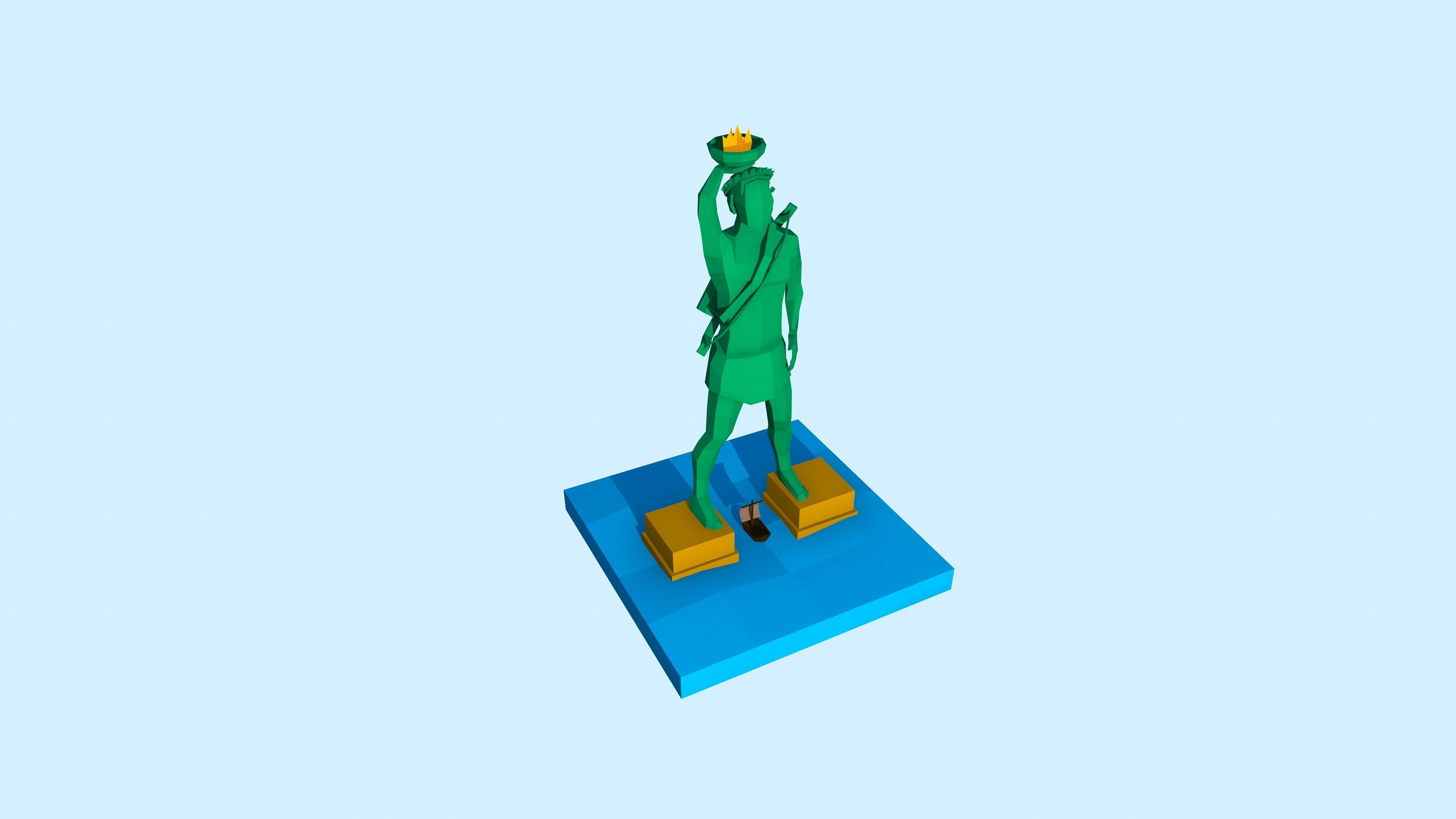 Colossus Rhodius Free low-poly 3D model_2