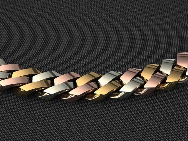 21 MM CUBAN SQUARE LINK CHAIN FOR NECKLACE 3D print model_1