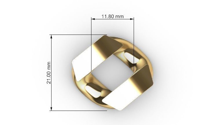 21 MM CUBAN SQUARE LINK CHAIN FOR NECKLACE 3D print model_6