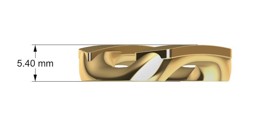 21 MM CUBAN SQUARE LINK CHAIN FOR NECKLACE 3D print model_7