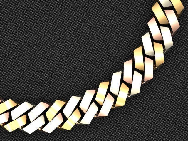 21 MM CUBAN SQUARE LINK CHAIN FOR NECKLACE 3D print model_2